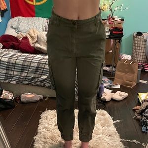 Abercrombie and Fitch army green cargo pants